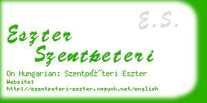 eszter szentpeteri business card